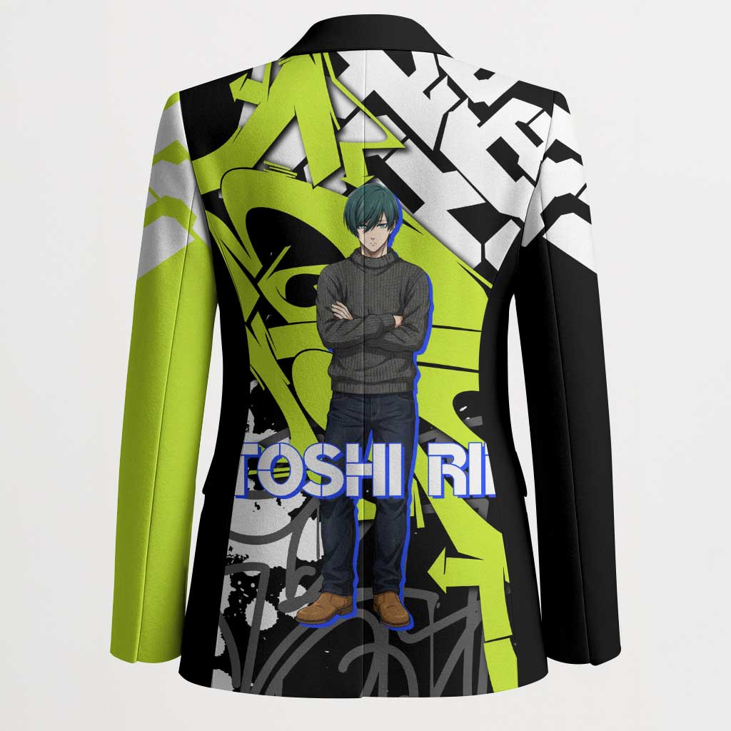 Itoshi Rin Blue Lock Blazer Urban Graffiti Street Art Style
