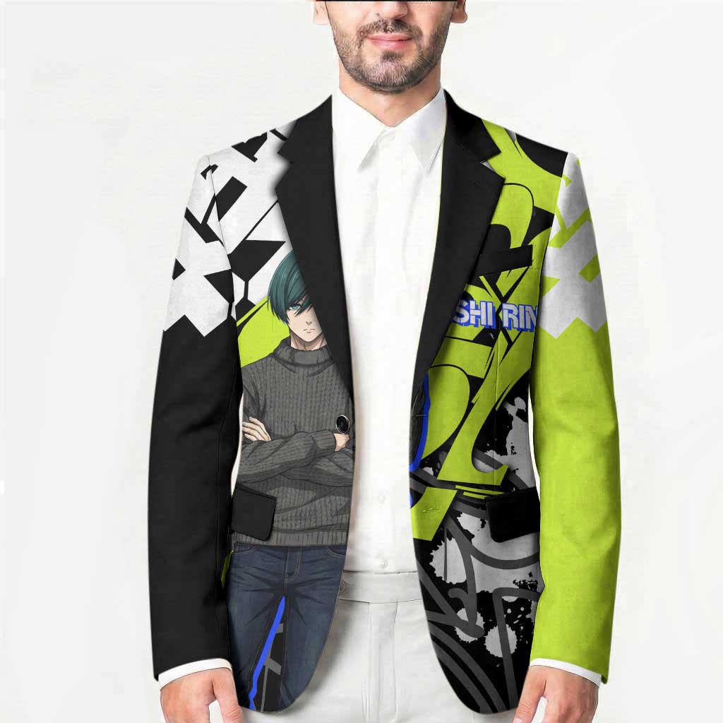 Itoshi Rin Blue Lock Blazer Urban Graffiti Street Art Style