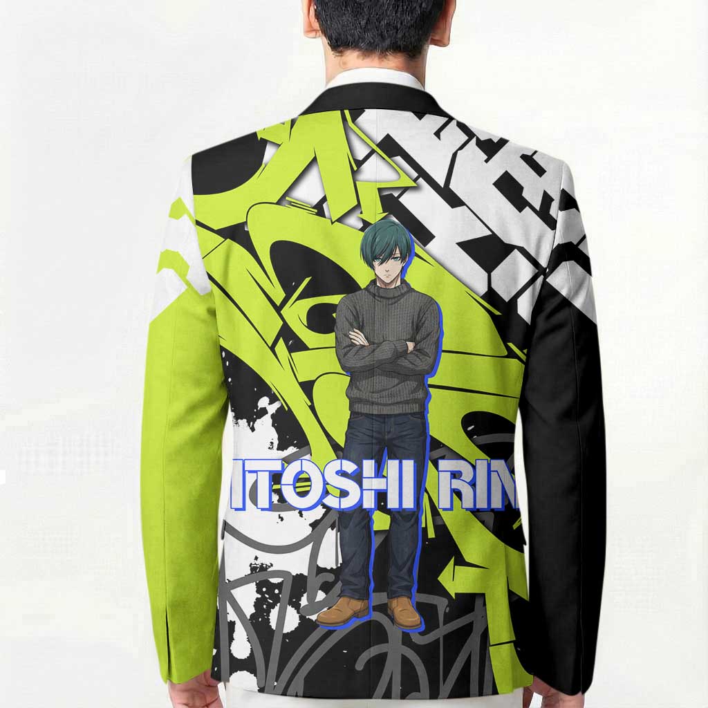 Itoshi Rin Blue Lock Blazer Urban Graffiti Street Art Style