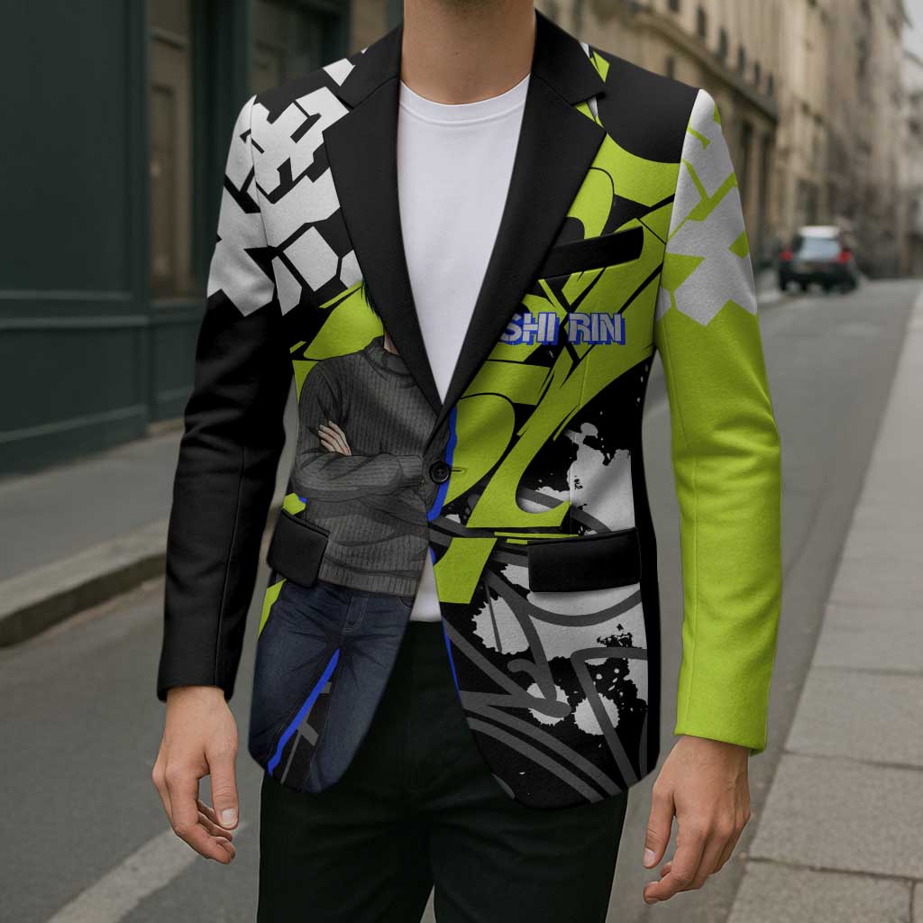 Itoshi Rin Blue Lock Blazer Urban Graffiti Street Art Style