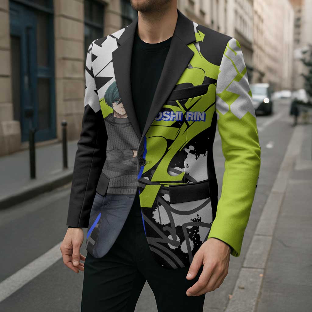 Itoshi Rin Blue Lock Blazer Urban Graffiti Street Art Style