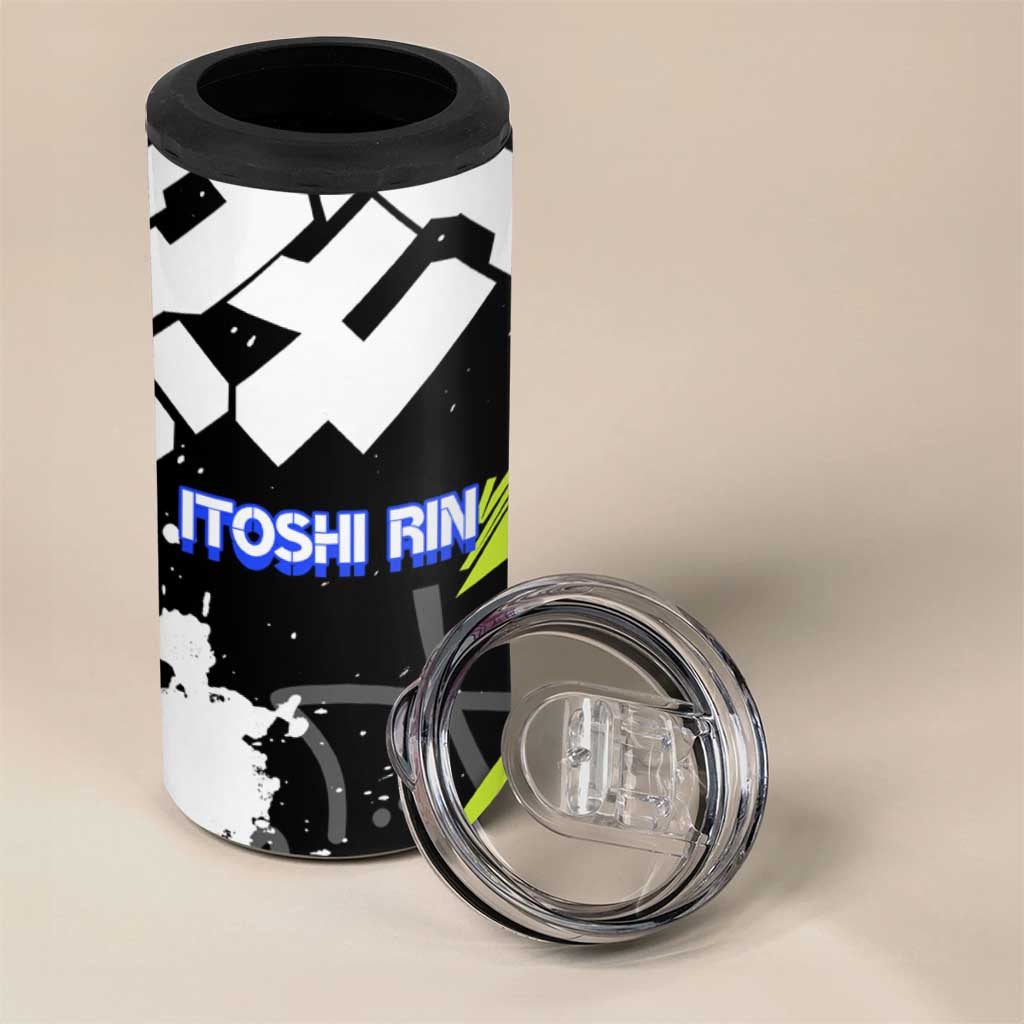 Itoshi Rin Blue Lock 4 in 1 Can Cooler Tumbler Urban Graffiti Street Art Style