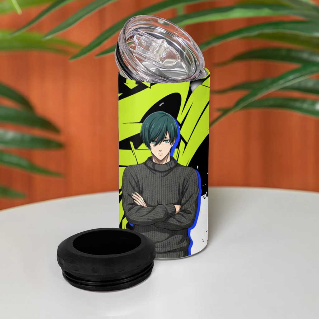 Itoshi Rin Blue Lock 4 in 1 Can Cooler Tumbler Urban Graffiti Street Art Style