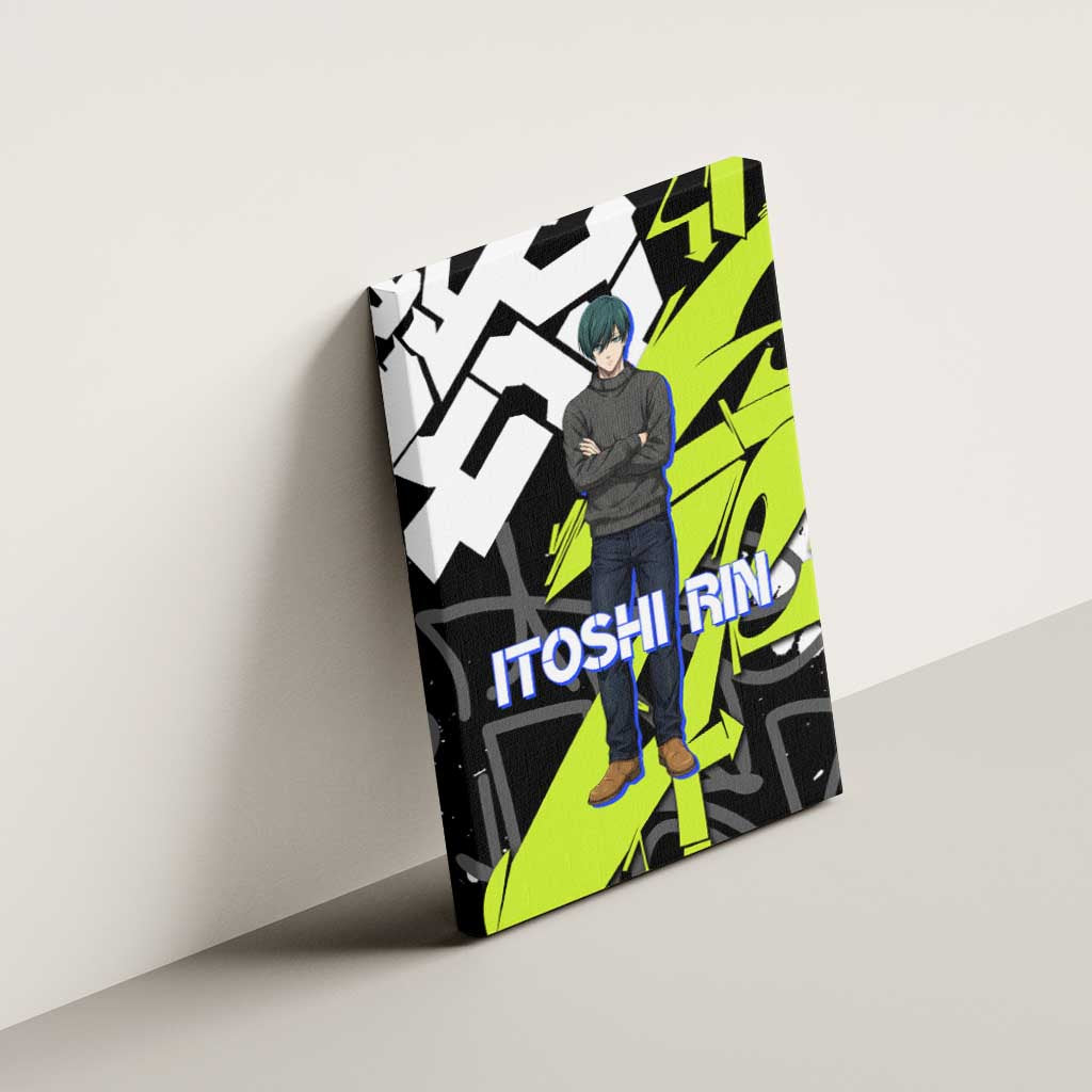 Itoshi Rin Blue Lock Canvas Wall Art Urban Graffiti Street Art Style