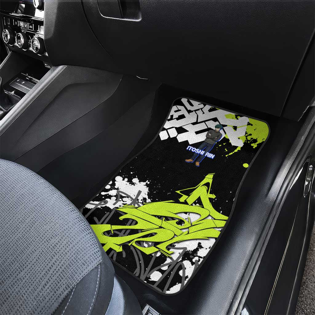 Itoshi Rin Blue Lock Car Mats Urban Graffiti Street Art Style