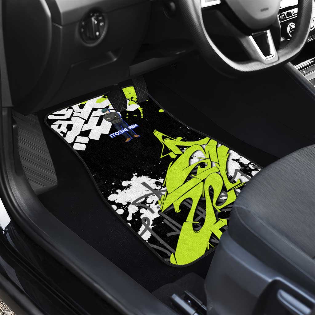 Itoshi Rin Blue Lock Car Mats Urban Graffiti Street Art Style