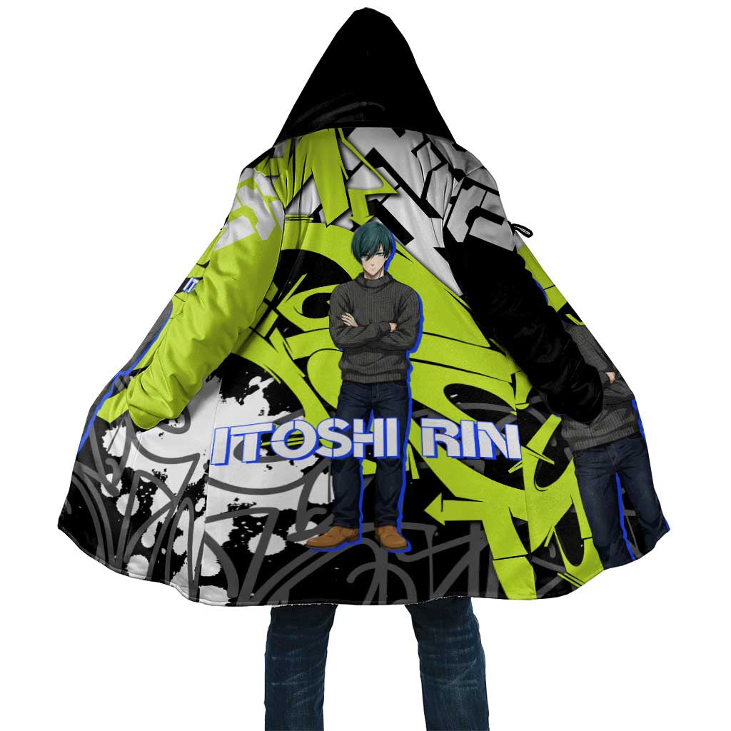 Itoshi Rin Blue Lock Cloak Urban Graffiti Street Art Style