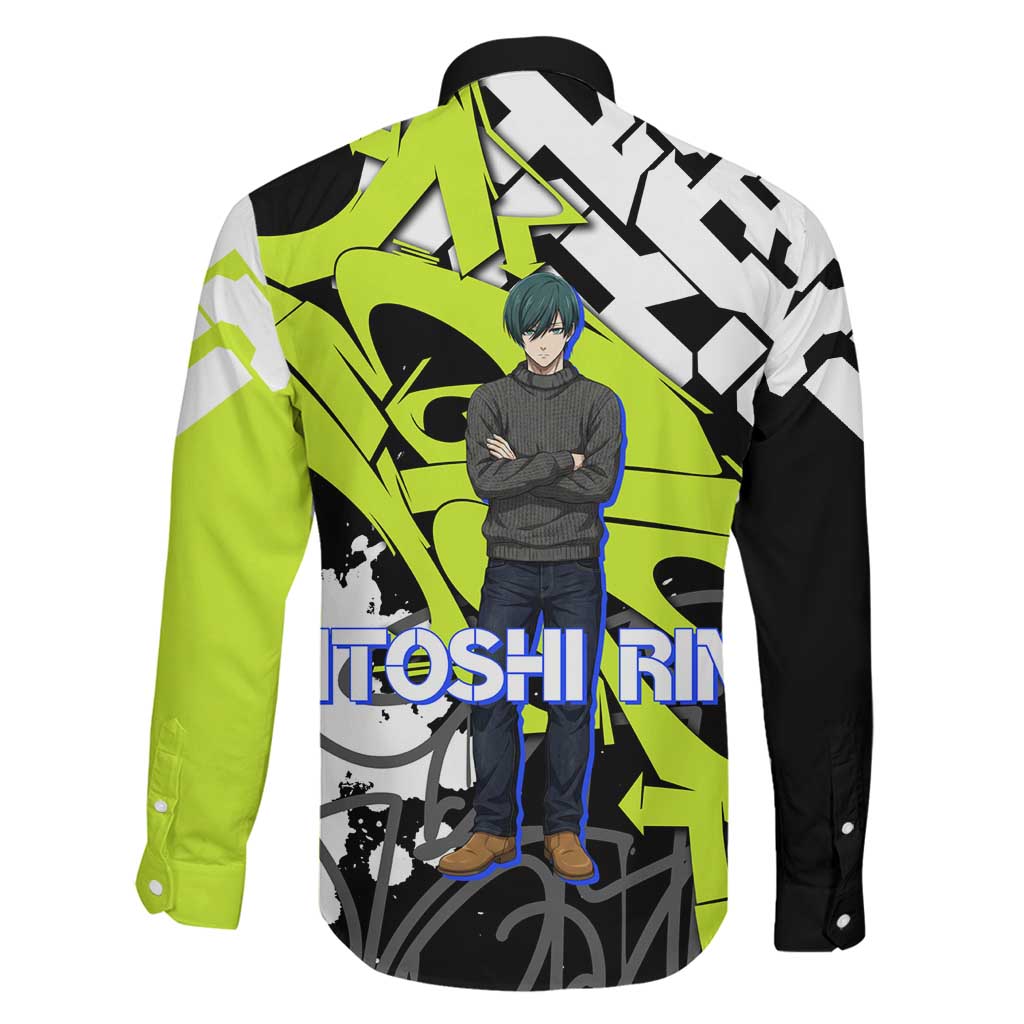 Itoshi Rin Blue Lock Family Matching Off Shoulder Short Dress and Hawaiian Shirt Urban Graffiti Street Art Style