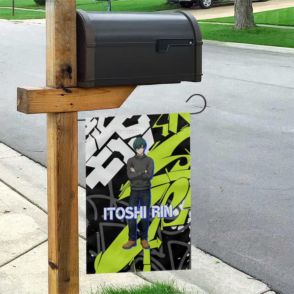 Itoshi Rin Blue Lock Garden Flag Urban Graffiti Street Art Style
