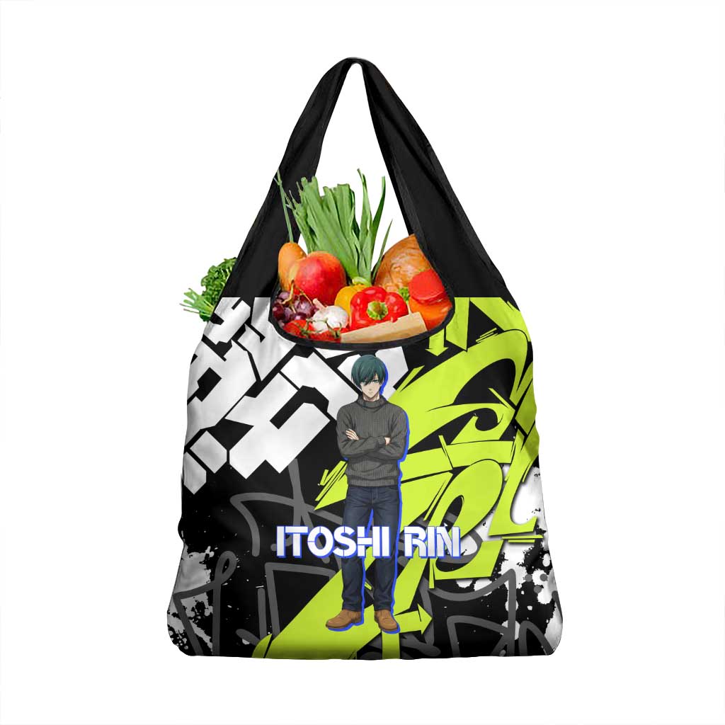 Itoshi Rin Blue Lock Grocery Bag Urban Graffiti Street Art Style