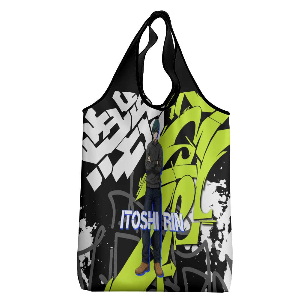 Itoshi Rin Blue Lock Grocery Bag Urban Graffiti Street Art Style