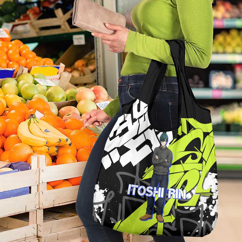 Itoshi Rin Blue Lock Grocery Bag Urban Graffiti Street Art Style
