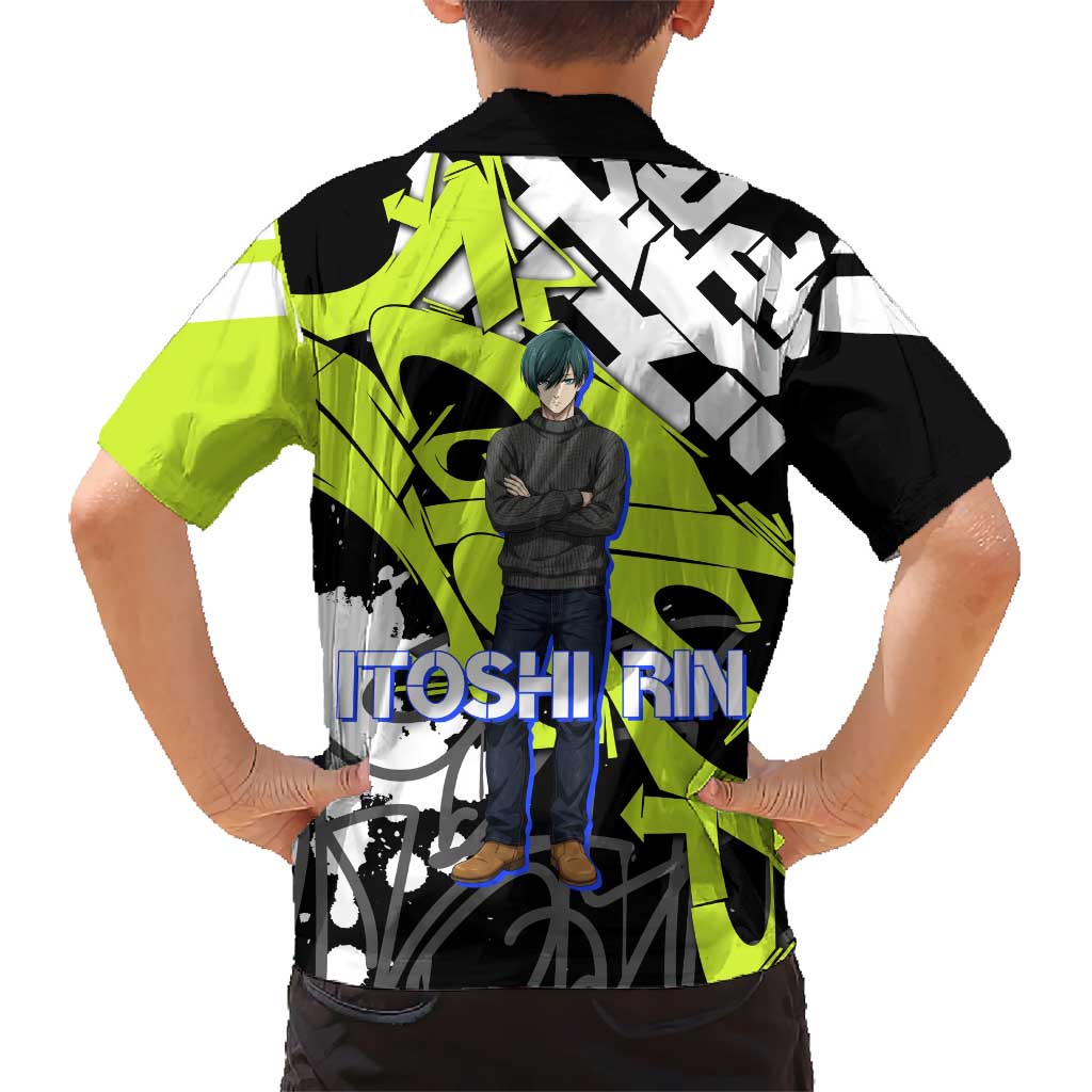 Itoshi Rin Blue Lock Hawaiian Shirt Urban Graffiti Street Art Style