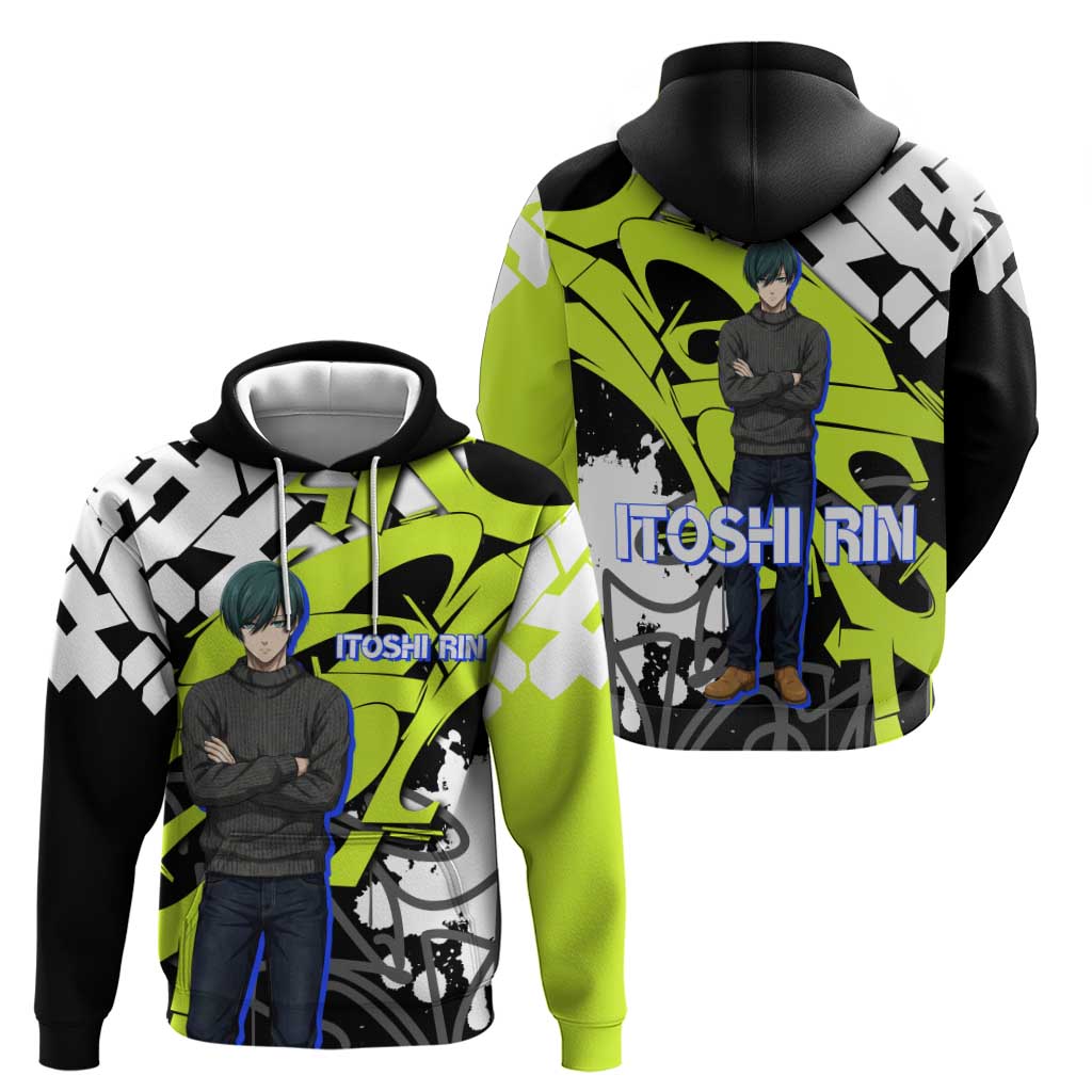 Itoshi Rin Blue Lock Hoodie Urban Graffiti Street Art Style