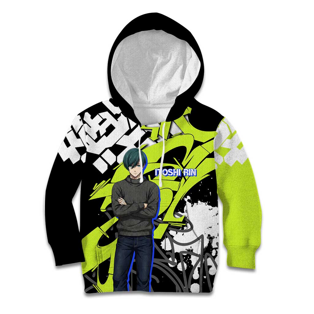 Itoshi Rin Blue Lock Kid Hoodie Urban Graffiti Street Art Style