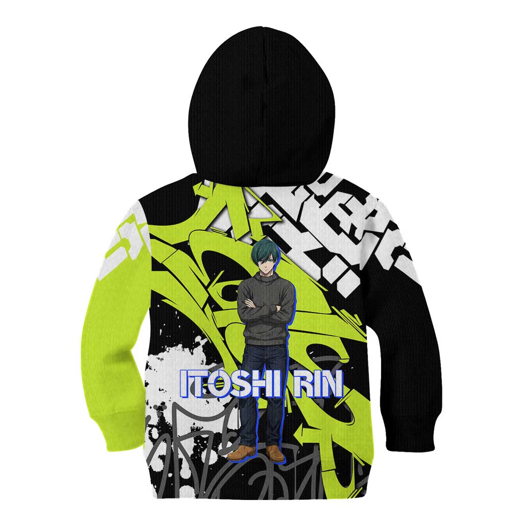Itoshi Rin Blue Lock Kid Hoodie Urban Graffiti Street Art Style