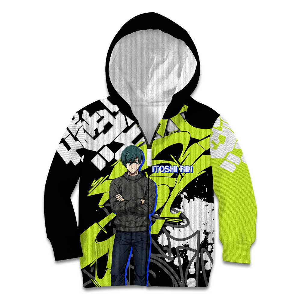 Itoshi Rin Blue Lock Kid Hoodie Urban Graffiti Street Art Style