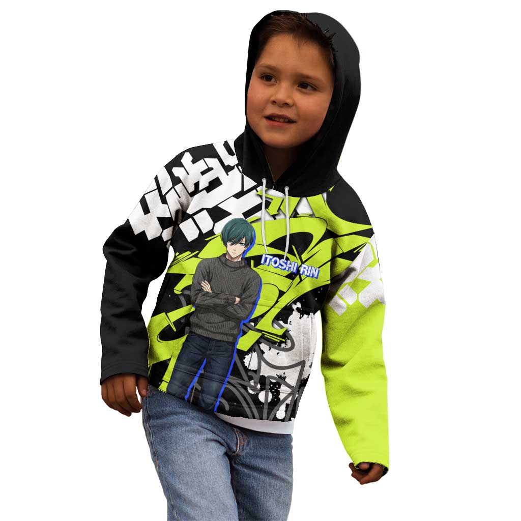 Itoshi Rin Blue Lock Kid Hoodie Urban Graffiti Street Art Style