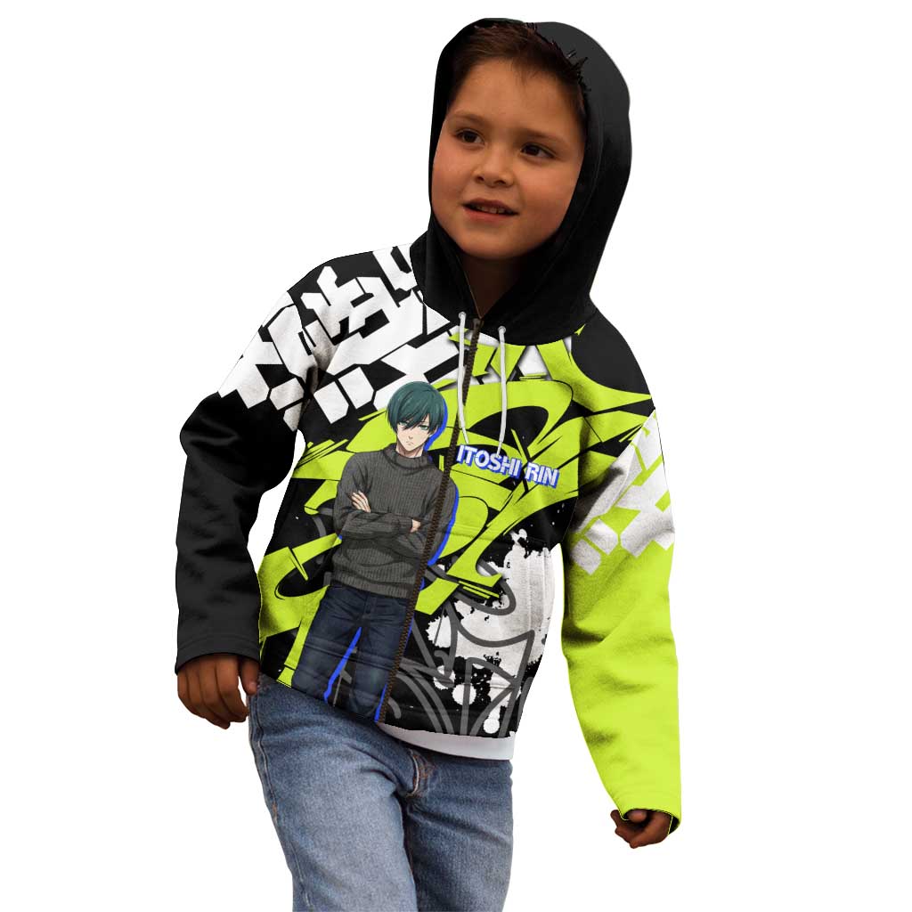 Itoshi Rin Blue Lock Kid Hoodie Urban Graffiti Street Art Style