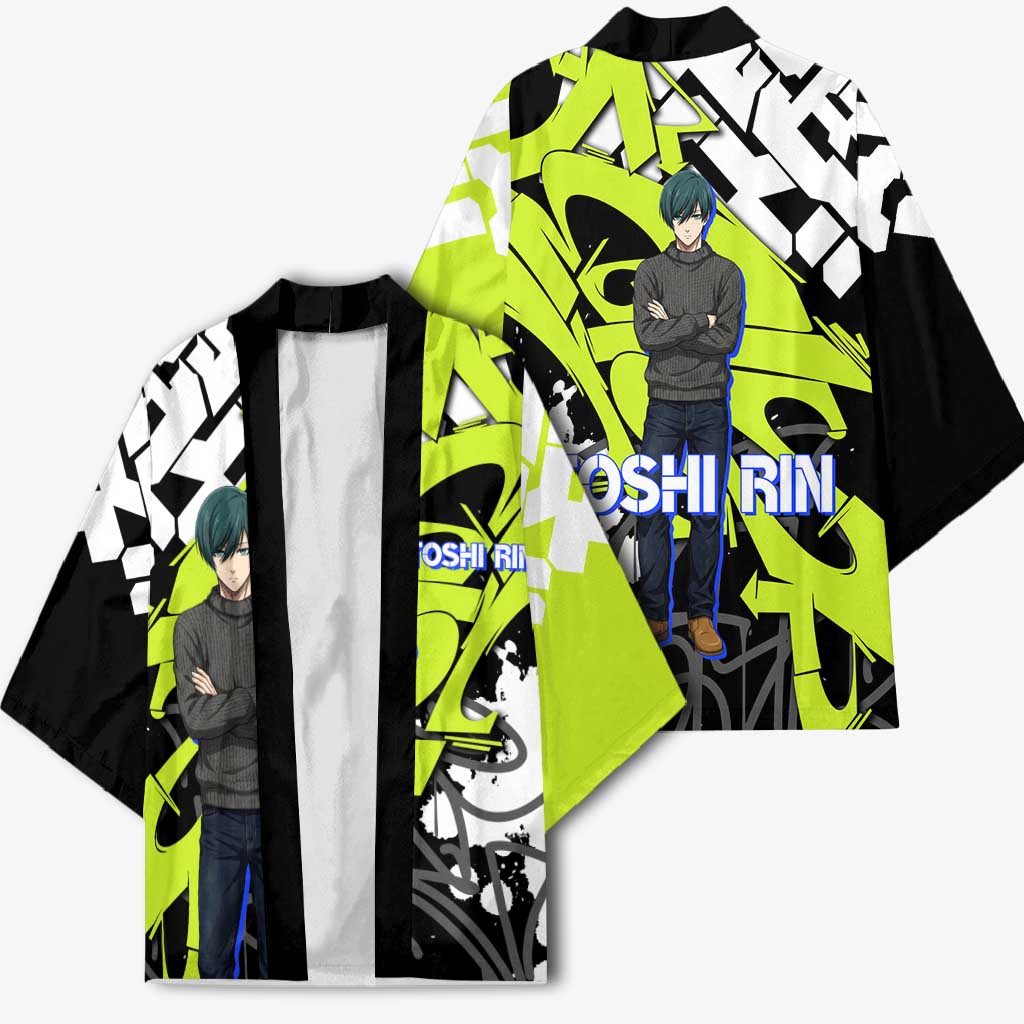 Itoshi Rin Blue Lock Kimono Urban Graffiti Street Art Style
