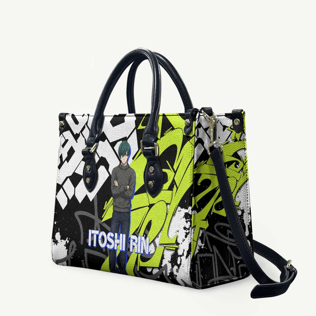 Itoshi Rin Blue Lock Leather Bag Urban Graffiti Street Art Style