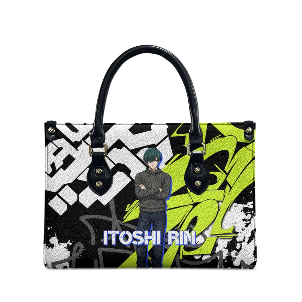 Itoshi Rin Blue Lock Leather Bag Urban Graffiti Street Art Style