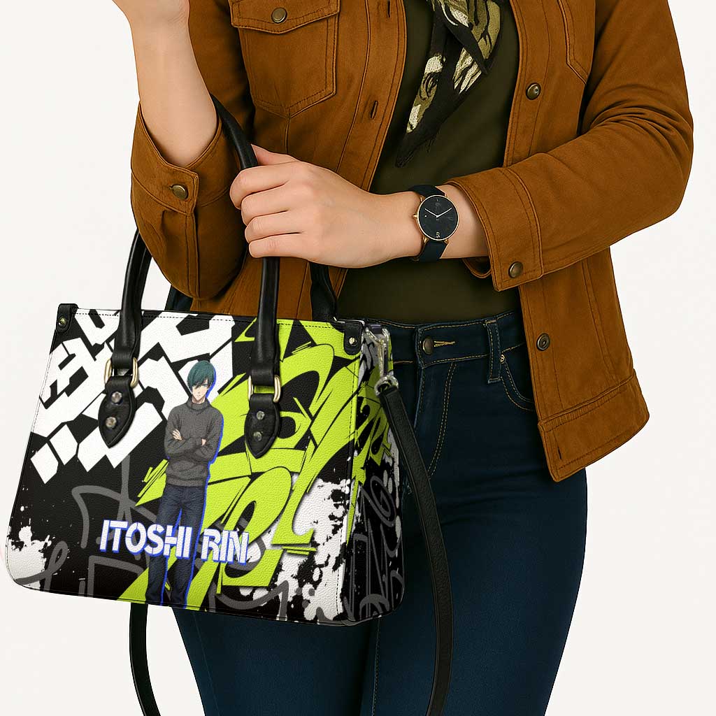 Itoshi Rin Blue Lock Leather Bag Urban Graffiti Street Art Style