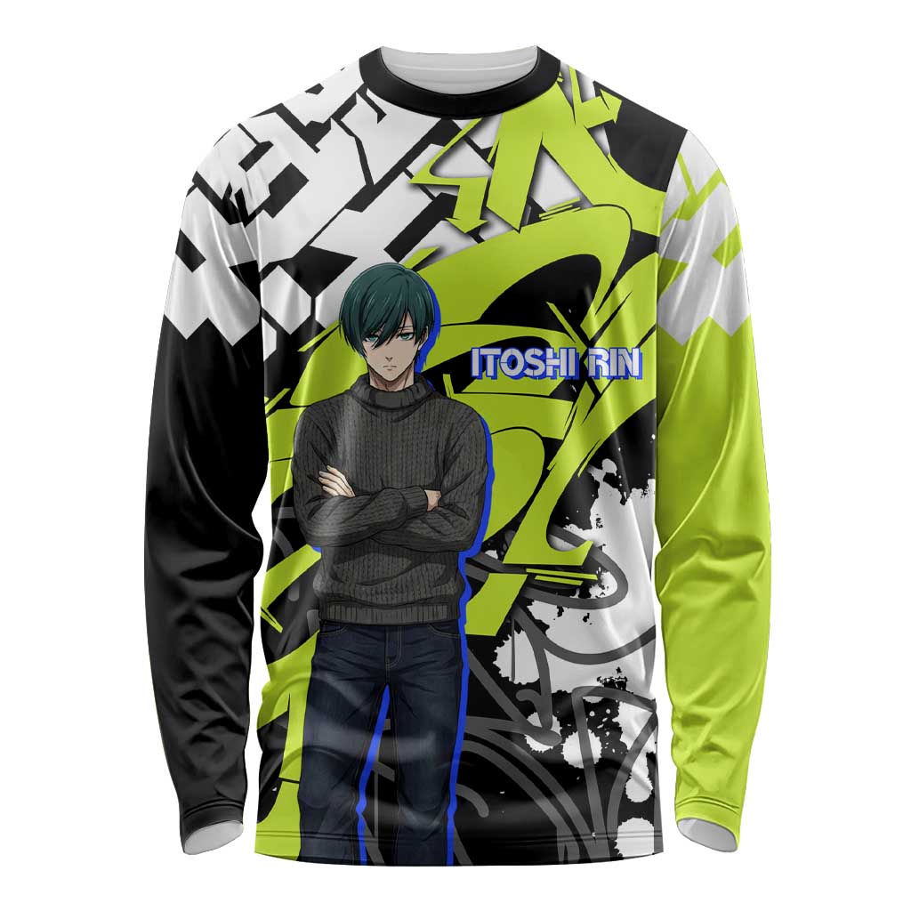 Itoshi Rin Blue Lock Long Sleeve Shirt Urban Graffiti Street Art Style