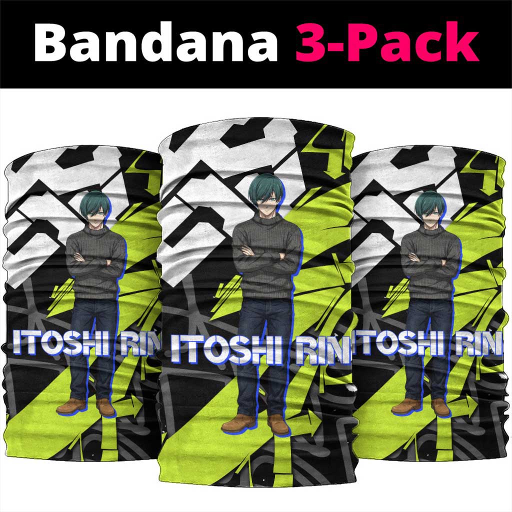 Itoshi Rin Blue Lock Neck Gaiter Urban Graffiti Street Art Style