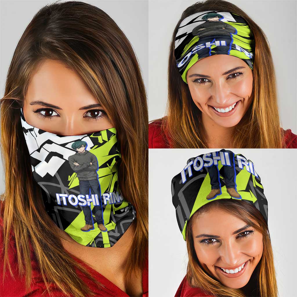 Itoshi Rin Blue Lock Neck Gaiter Urban Graffiti Street Art Style
