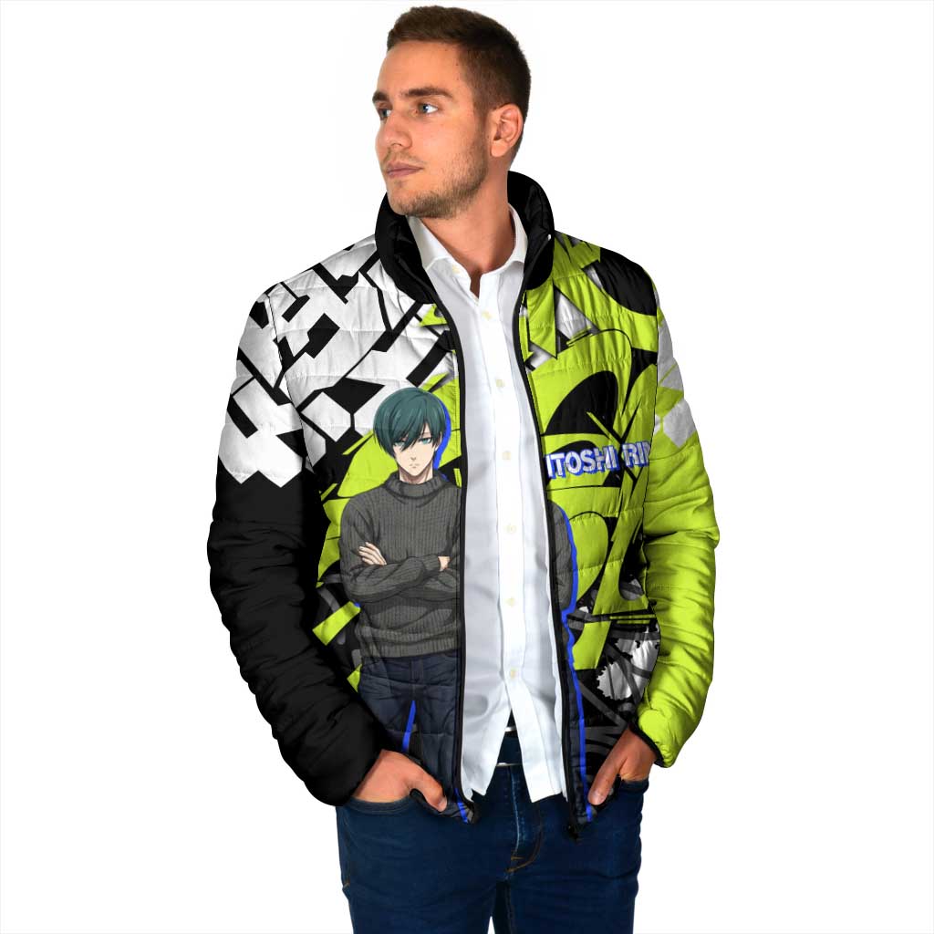 Itoshi Rin Blue Lock Padded Jacket Urban Graffiti Street Art Style
