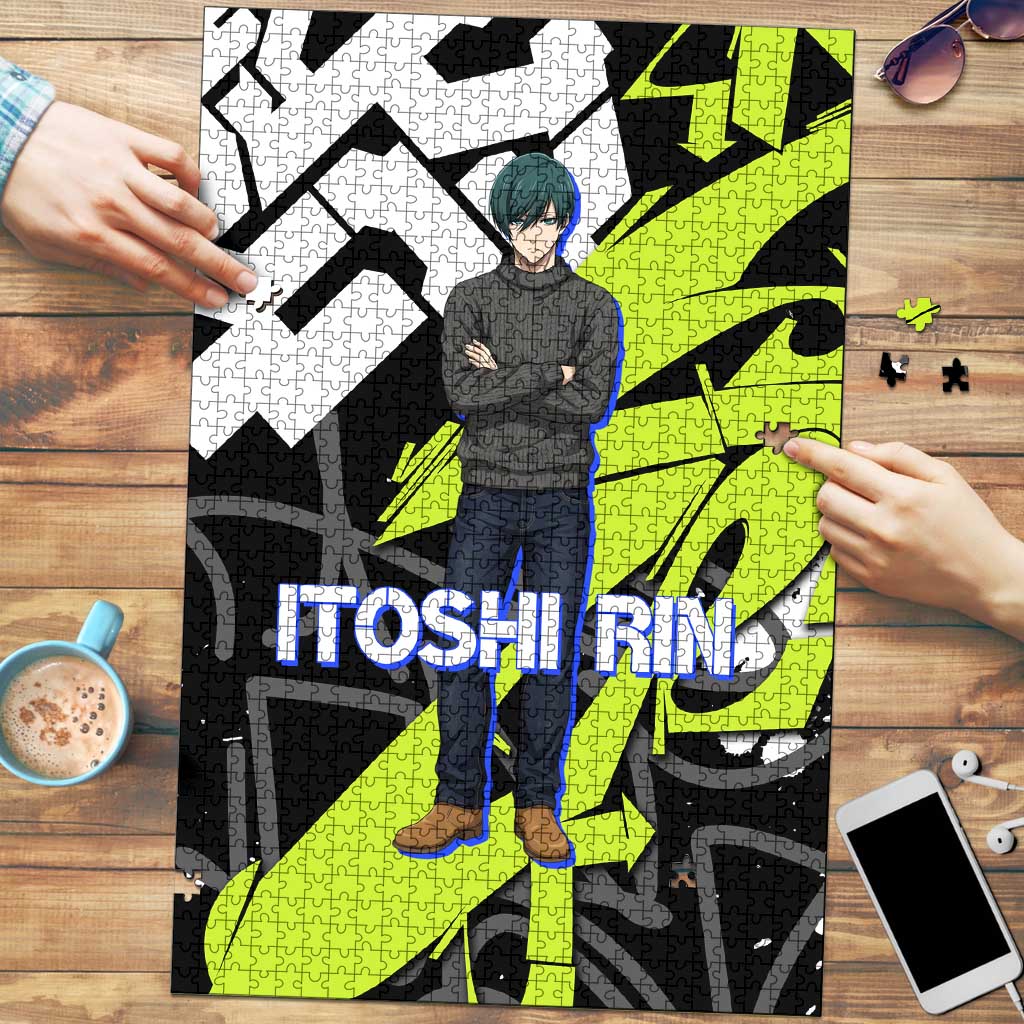 Itoshi Rin Blue Lock Puzzle Urban Graffiti Street Art Style