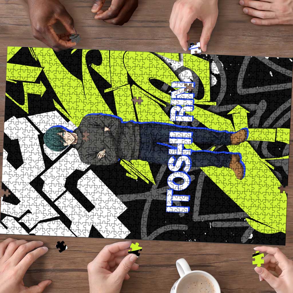 Itoshi Rin Blue Lock Puzzle Urban Graffiti Street Art Style