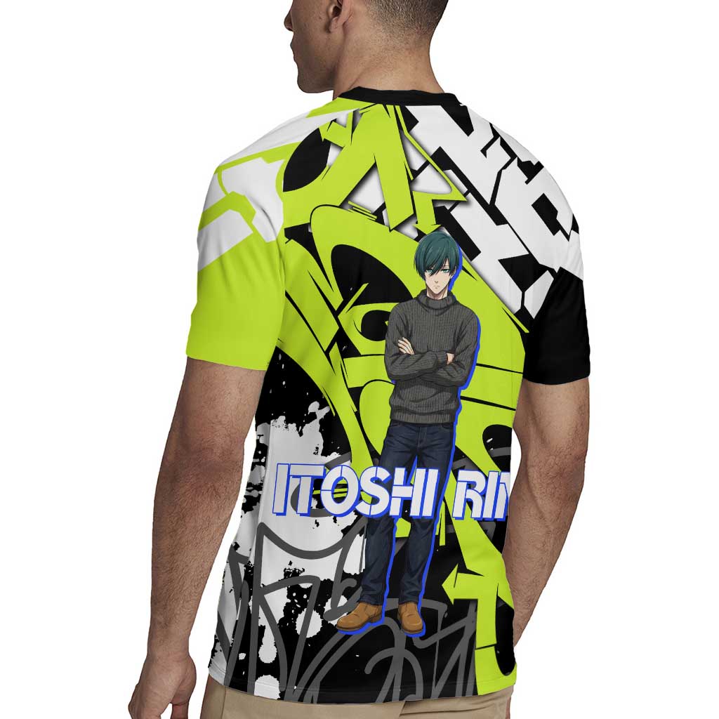 Itoshi Rin Blue Lock Rugby Jersey Urban Graffiti Street Art Style