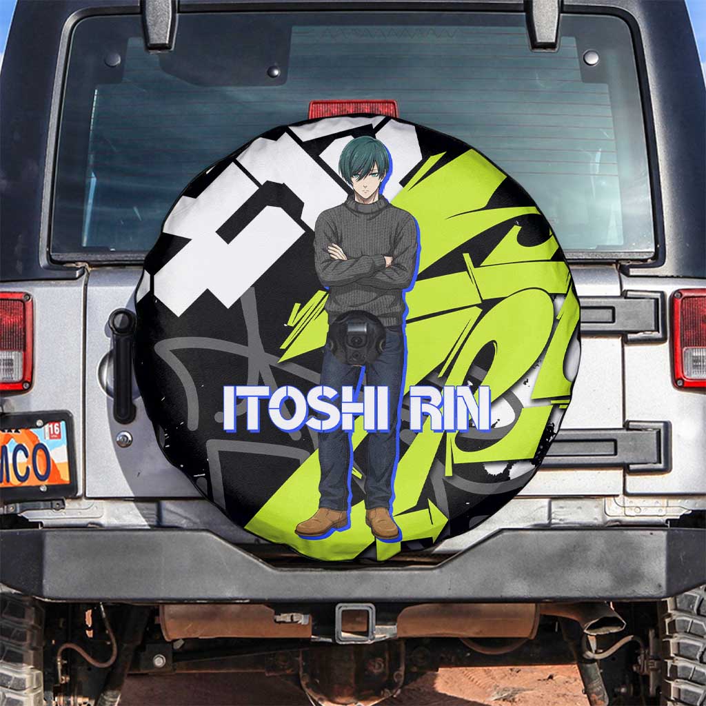 Itoshi Rin Blue Lock Spare Tire Cover Urban Graffiti Street Art Style