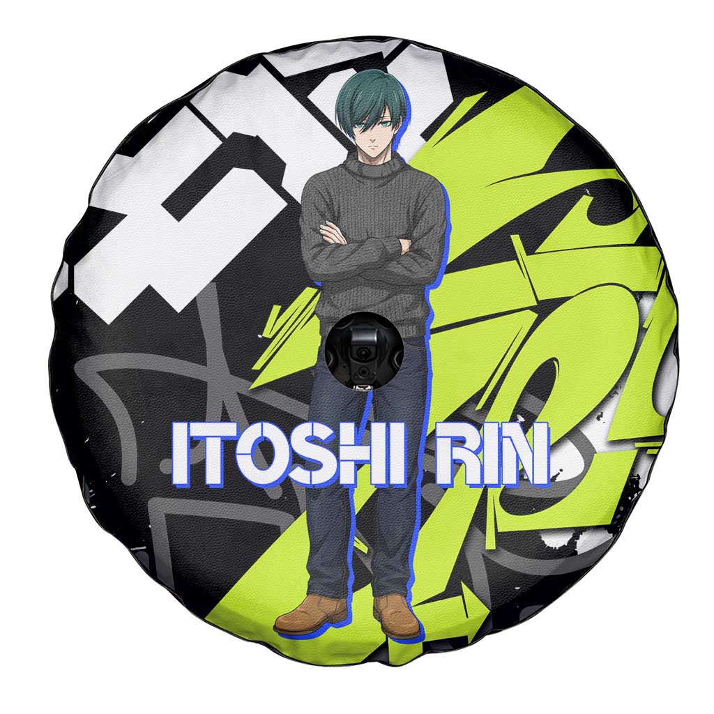 Itoshi Rin Blue Lock Spare Tire Cover Urban Graffiti Street Art Style
