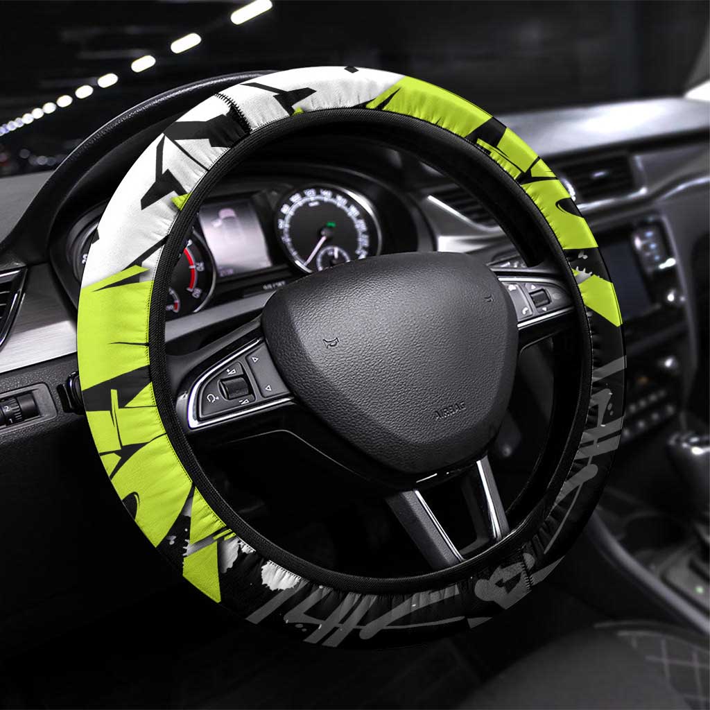 Itoshi Rin Blue Lock Steering Wheel Cover Urban Graffiti Street Art Style