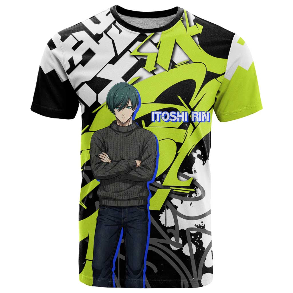 Itoshi Rin Blue Lock T Shirt Urban Graffiti Street Art Style