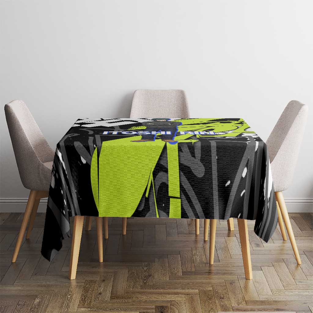 Itoshi Rin Blue Lock Tablecloth Urban Graffiti Street Art Style