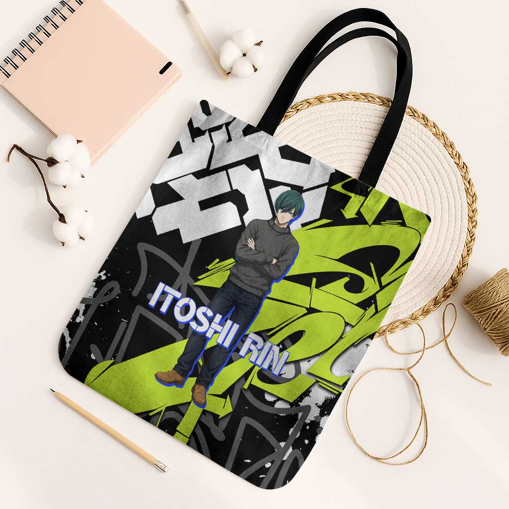 Itoshi Rin Blue Lock Tote Bag Urban Graffiti Street Art Style
