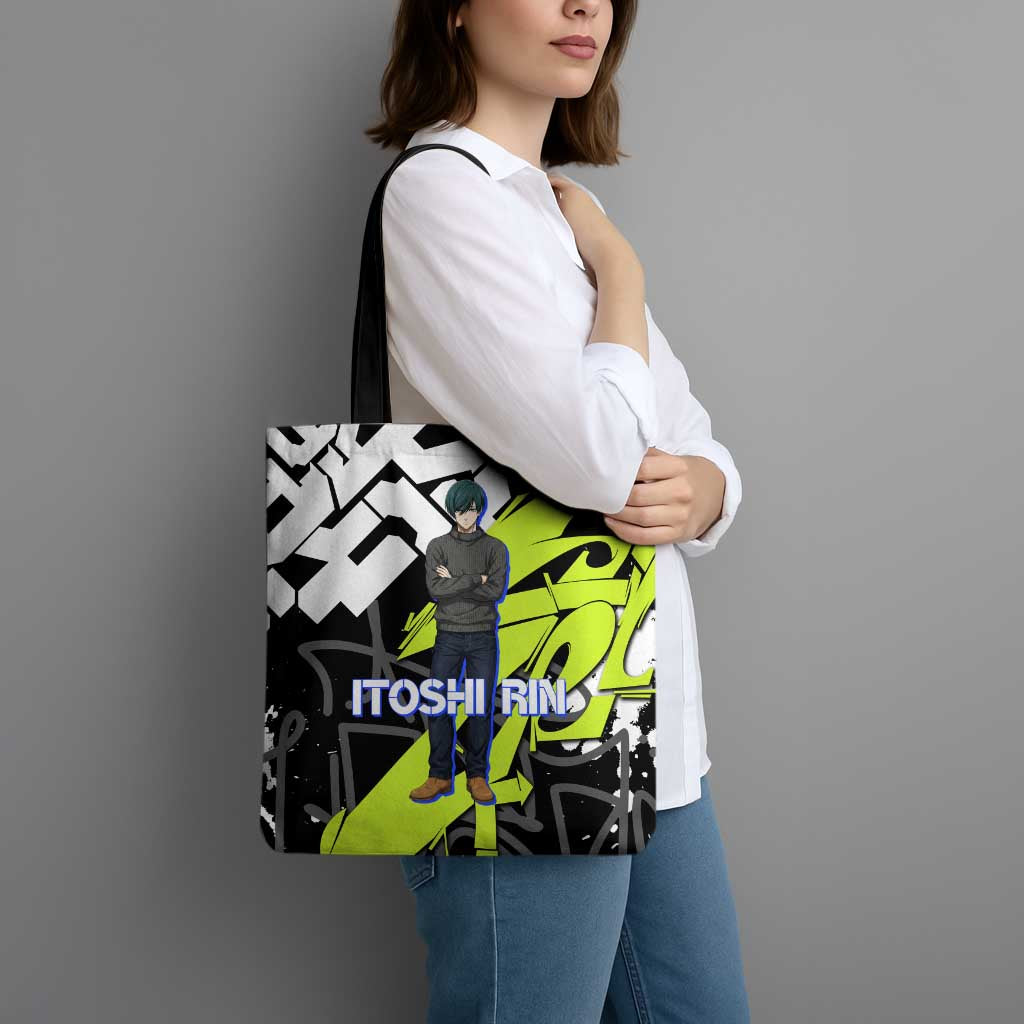 Itoshi Rin Blue Lock Tote Bag Urban Graffiti Street Art Style
