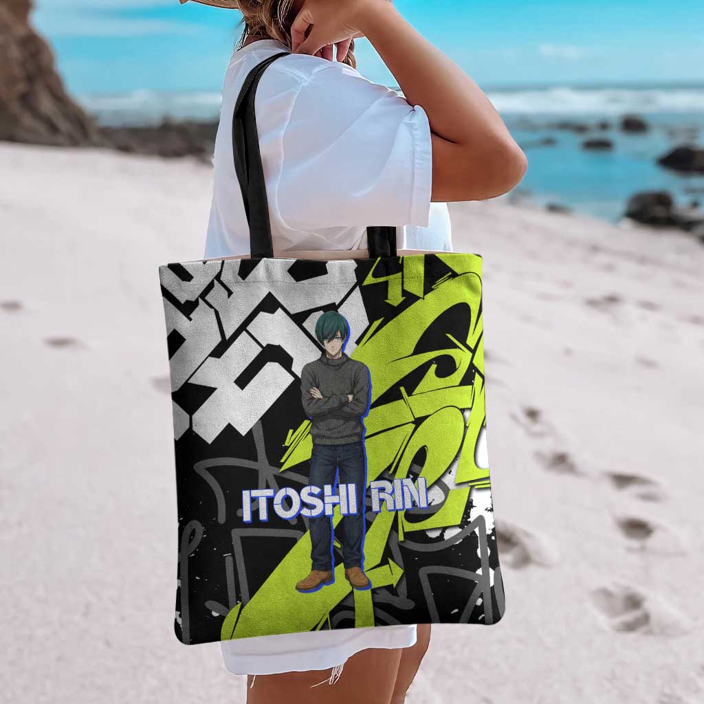 Itoshi Rin Blue Lock Tote Bag Urban Graffiti Street Art Style