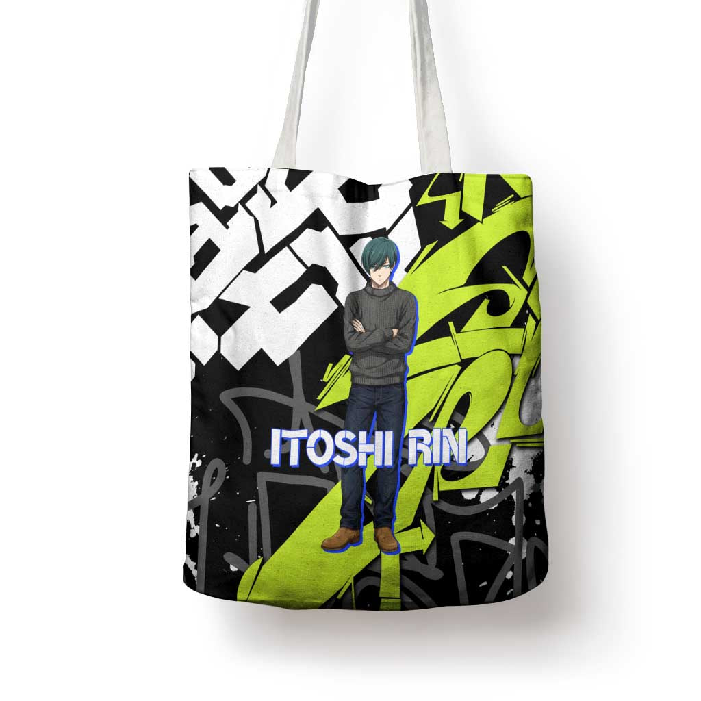 Itoshi Rin Blue Lock Tote Bag Urban Graffiti Street Art Style