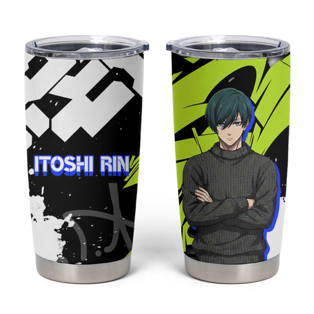 Itoshi Rin Blue Lock Tumbler Cup Urban Graffiti Street Art Style