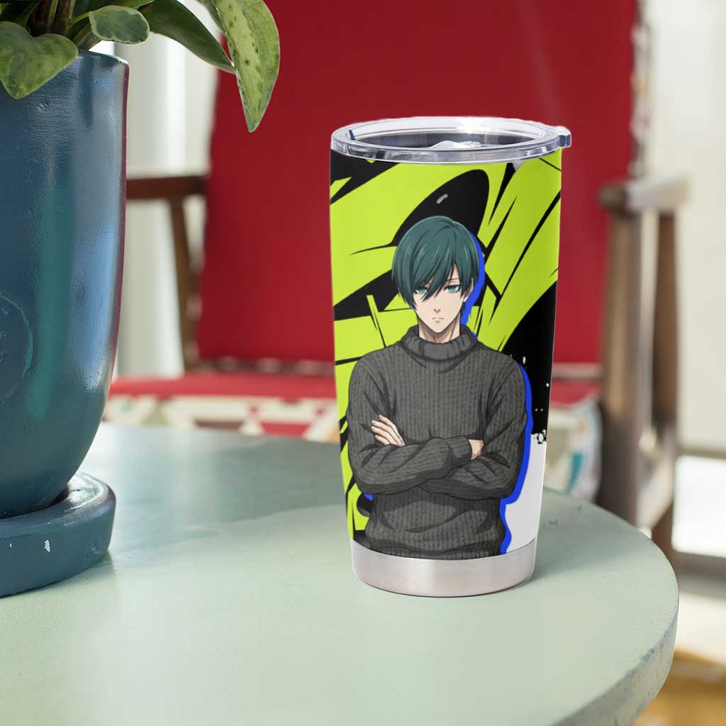 Itoshi Rin Blue Lock Tumbler Cup Urban Graffiti Street Art Style