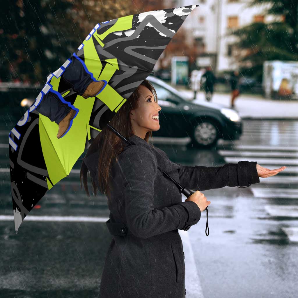 Itoshi Rin Blue Lock Umbrella Urban Graffiti Street Art Style