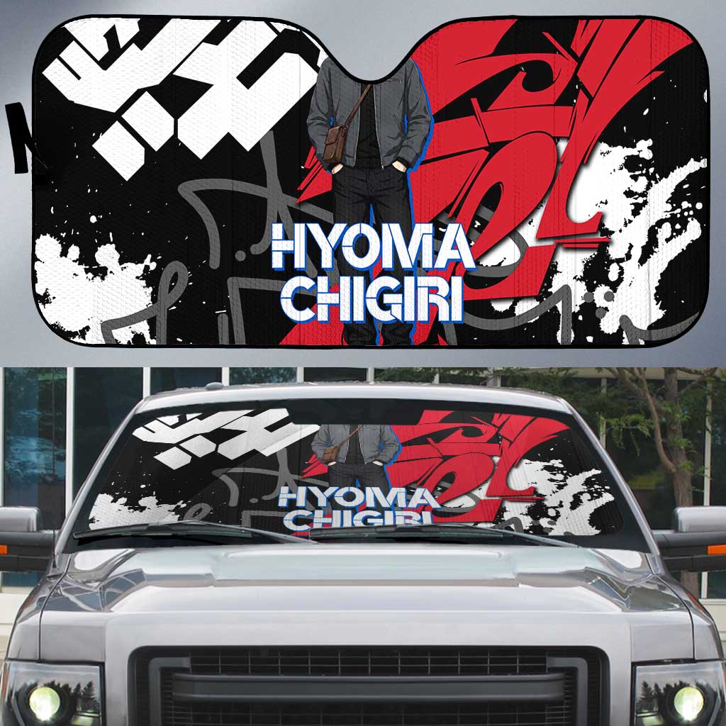 Hyoma Chigiri Blue Lock Auto Sun Shade Urban Graffiti Street Art Style