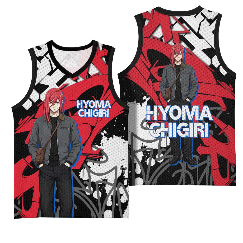 Hyoma Chigiri Blue Lock Basketball Jersey Urban Graffiti Street Art Style