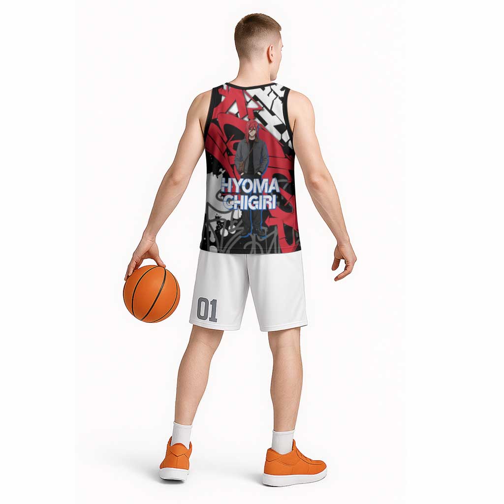 Hyoma Chigiri Blue Lock Basketball Jersey Urban Graffiti Street Art Style