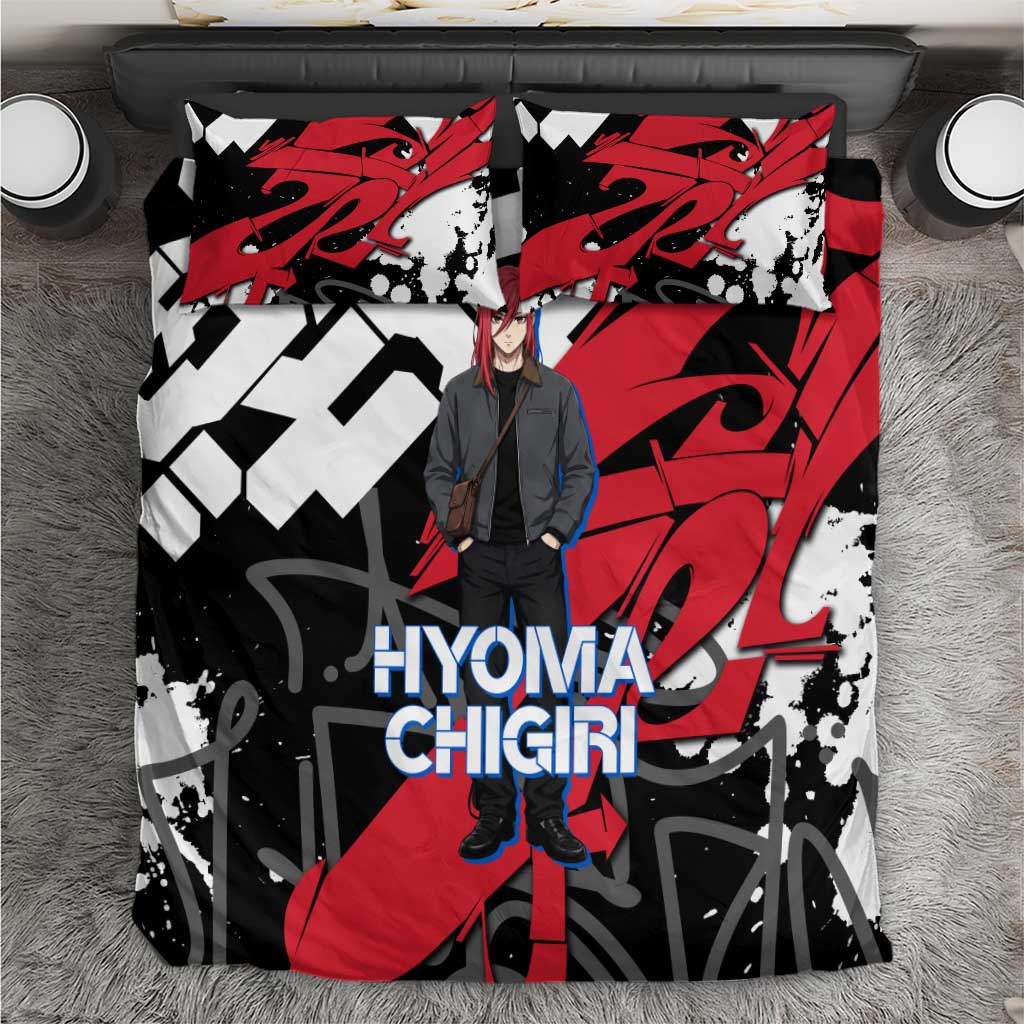 Hyoma Chigiri Blue Lock Bedding Set Urban Graffiti Street Art Style